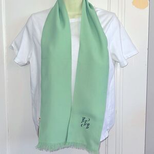 NWT dead stock Vintage 60s Miss Eileen mint green‎ rayon neck sash/scarf